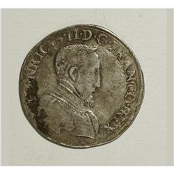 France: Henri II Teston 1552A, Dup. 983, lightly