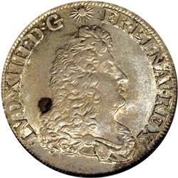 France: Louis XIV 1/4 Ecu 1688 Crowned L (Lille)