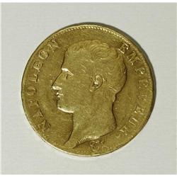 France: Napoleon Empereur gold 40 Francs L'' An