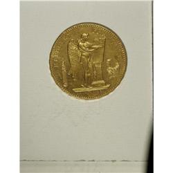 France: Republic gold 100 Francs 1882A, KM832, l