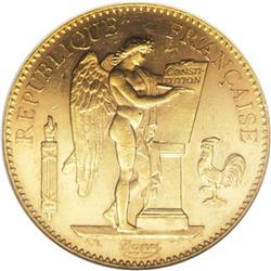France: Republic gold 100 francs 1906A, Ex: Elia