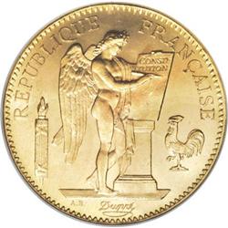 France: Republic gold 100 Francs 1913A, KM858, M