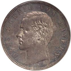 German States-Bavaria: Bavaria. Otto 5 Mark 1908