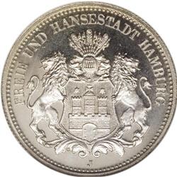 German States-Hamburg: Hamburg. 2 Mark 1902J, KM