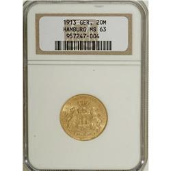 German States-Hamburg: Hamburg. Gold 20 Mark 191