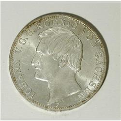 German States-Saxony: Saxony. Johann 2 Taler 185