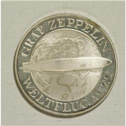 Germany: Weimar Republic 3 Mark 1930F Zeppelin,