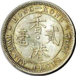 Hong Kong: Edward VII. 20 Cents 1902, Pr-51, KM1
