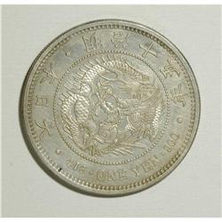 Japan: Meiji 15 (1882) 1 Yen, KM-YA25.2, JNDA-1.
