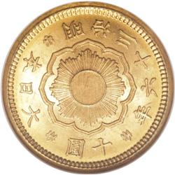 Japan: Meiji 36 (1903) gold 10 Yen, KM-Y33, JNDA