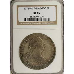 Mexico: Charles III 8 Reales 1772-Mo-FM, inverte