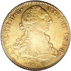 Mexico: Charles III gold 8 Escudos 1787 Mo-FM, i