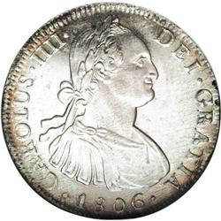 Mexico: Charles IIII 8 Reales 1806 Mo-TH, KM109,