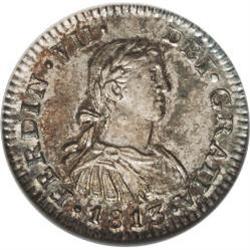 Mexico: Ferdinand VII Half Real 1813 M0-JJ, KM73
