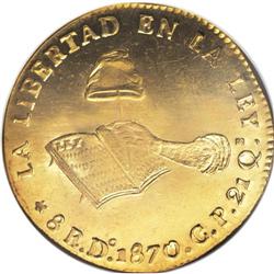 Mexico: Republic gold 8 Escudos 1870 Do-CP, KM38