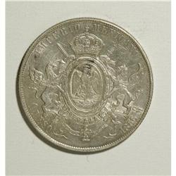 Mexico: Maximilian Peso 1866 Mo, KM388.1, Choice