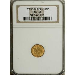 Mexico: Republic gold Peso 1902 Mo-M, KM410.5, M