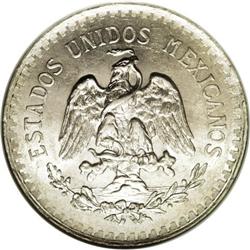 Mexico: Estados Unidos silver Peso 1918-M, KM-45