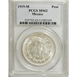 Mexico: Estados Unidos silver Peso 1918-M, KM-45