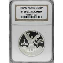 Mexico: Silver Onza 1983-Mo, KM-494.1, only 998