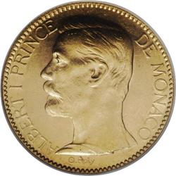 Monaco: Prince Albert gold 100 Francs 1895A, KM1