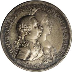 Netherlands: Wilhelm V silver medal 1768, Conjoi