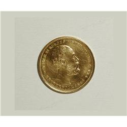 Norway: Oscar II gold 20 Kroner 1876, KM355, lus