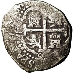 Peru: Carlos II cob 8 Reales 1699-R Lima, KM24,