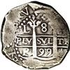 Image 2 : Peru: Carlos II cob 8 Reales 1699-R Lima, KM24,