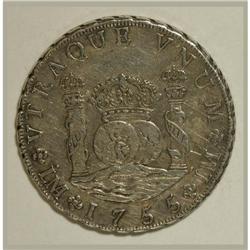 Peru: Ferdinand VI silver 8 Reales 1755-Lima JD,