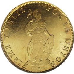 Peru: Republic gold 8 Escudos 1830-G Cuzco, KM14
