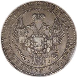 Poland: Nicholas I. 10 Zlotych-1-1/2 Roubles 183