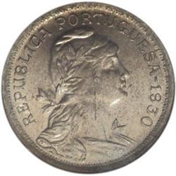 Portugal: Republic 50 Centavos 1930, KM577, MS62