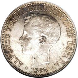 Puerto Rico: Alfonso XIII Peso 1895 PGV, KM-24,