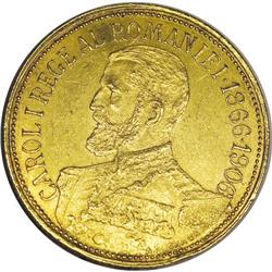 Romania: Carol I gold 12.5 Lei 1906, KM-36, 40th