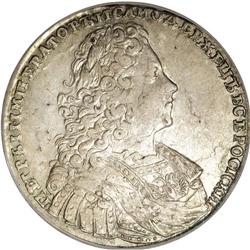 Russia: Peter II. Rouble 1728, Moscow, Laureate