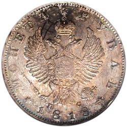 Russia: Alexander I. Rouble 1818 C??-?C, Crowned
