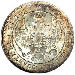 Russia: Nicholas I. Rouble 1842 C??-A?, Crowned