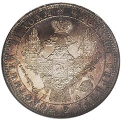 Russia: Nicholas I. Rouble 1850 C??-?A, Crowned