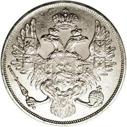 Russia: Nicholas I. Platinum 3 Roubles 1835 C??,