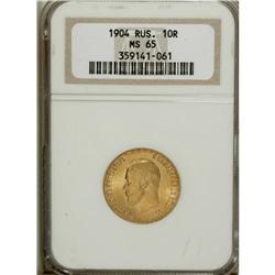 Russia: Nicholas II. Gold 10 Roubles 1904 A?, Bu