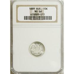 Russia: A Gem minor pair including: 10 Kopecks 1