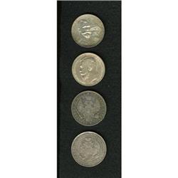 Russia: Rouble quartet as follows: 1834 C??-H?,