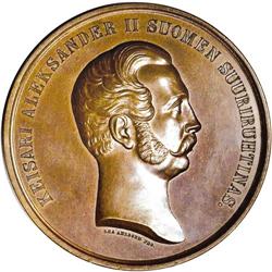 Russia: Alexander II. Copper medal 1864 by L. Al