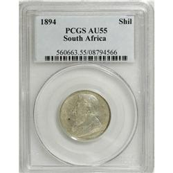 South Africa: Republic Shilling 1894, KM-5, AU55