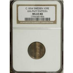 Sweden: Oscar I Pattern Ore ND (1854), KM-Pn77,