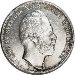 Sweden: Carl XV Riksdaler Riksmynt 1865-ST, KM70