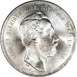 Sweden: Carl XV 4 Riksdaler Riksmynt 1865-ST, KM