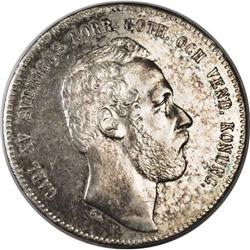 Sweden: Carl XV 4 Riksdaler Riksmynt 1871-ST, KM