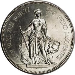 Switzerland: Shooting Taler, Bern. 5 Francs 1885